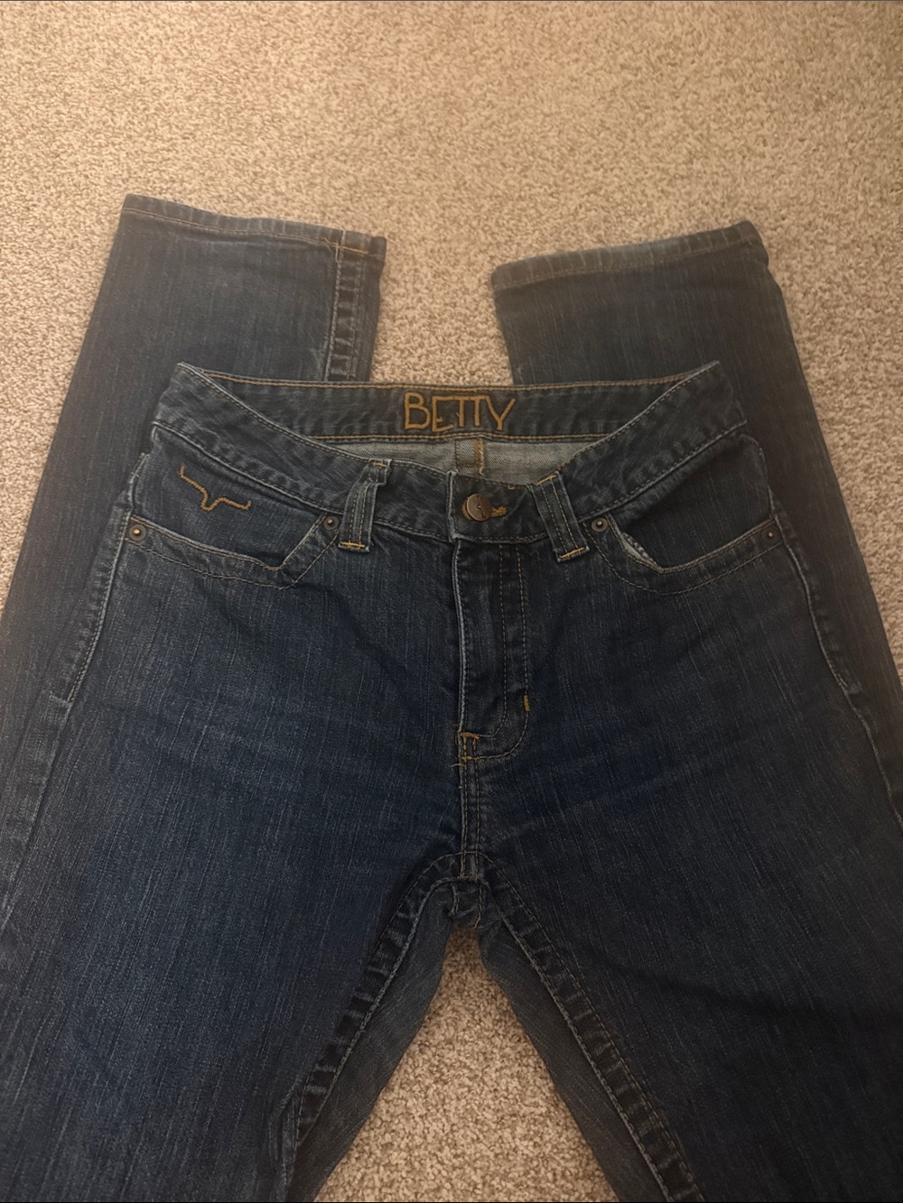 Kimes Ranch Dark Blue Boot Leg Women’s Jeans - Picture 3 of 3
